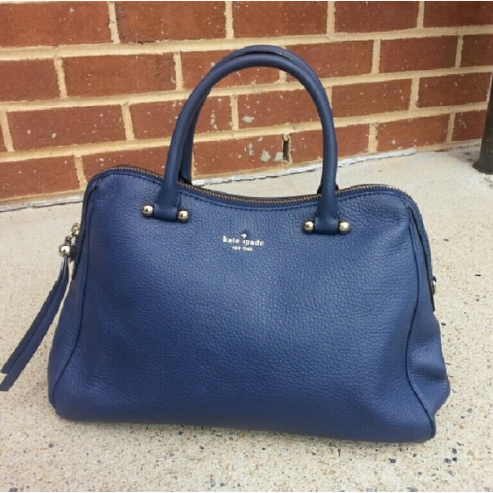 KATE SPADE. "Audrey" tote excellent condition navy blue charles street satchel